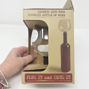 GUZZLE BUDDY‎ WINE BOTTLE GLASS